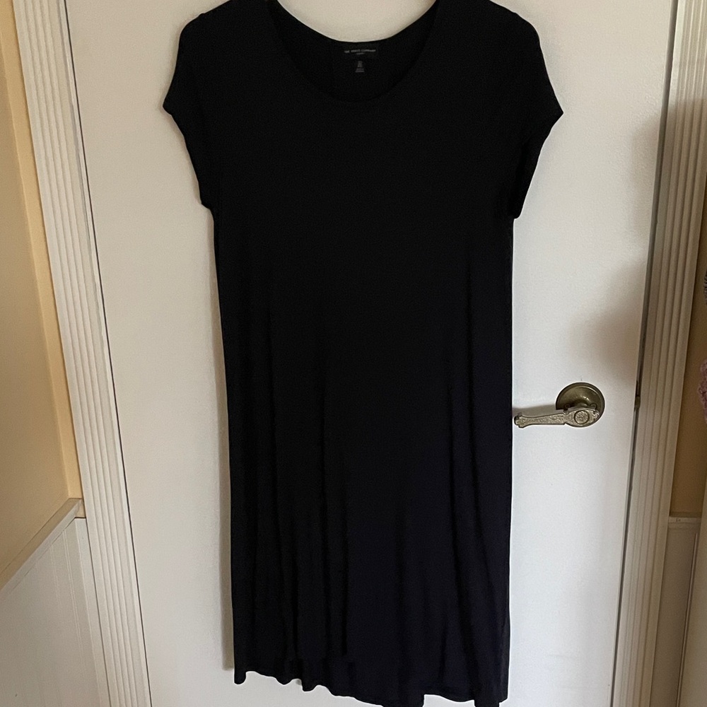 Size L The White Company Black Short Sleeve Dress